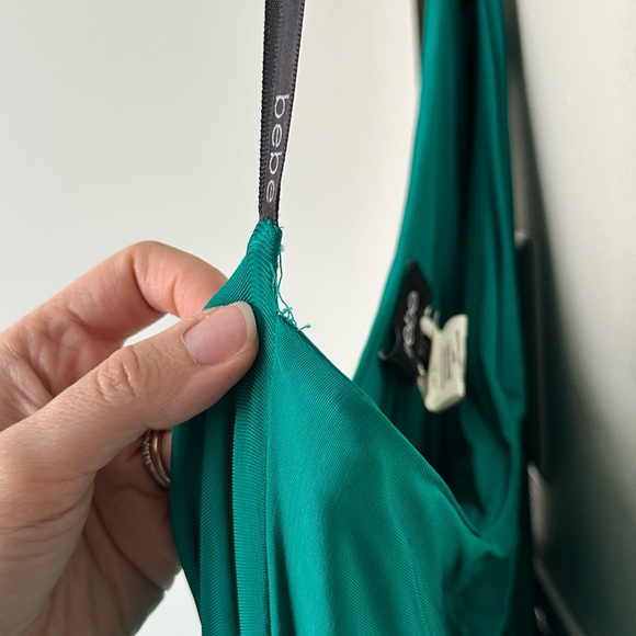 bebe Vibrant Green One-Shoulder Dress As Is - Picture 8 of 9